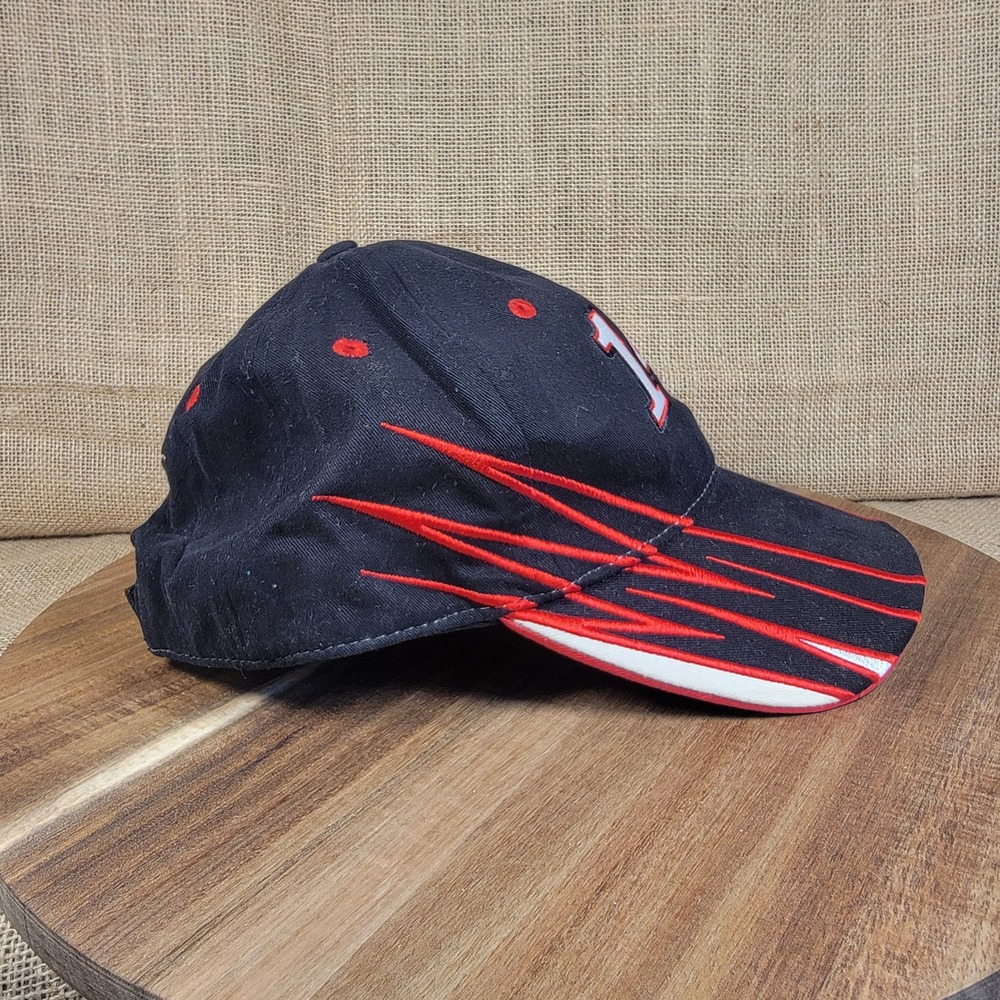 Vintage Nascar Winners Circle Hat Tony Stewart 14 Black Red Flames Strapback Cap - Picture 2 of 8